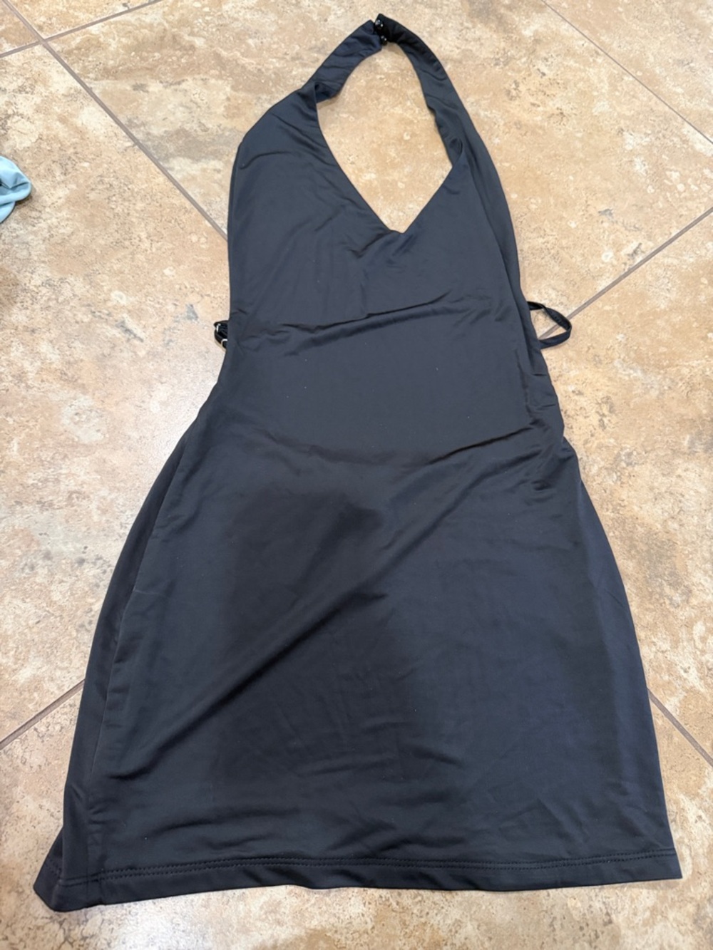 Edikted Black Halter Wrap Mini Dress